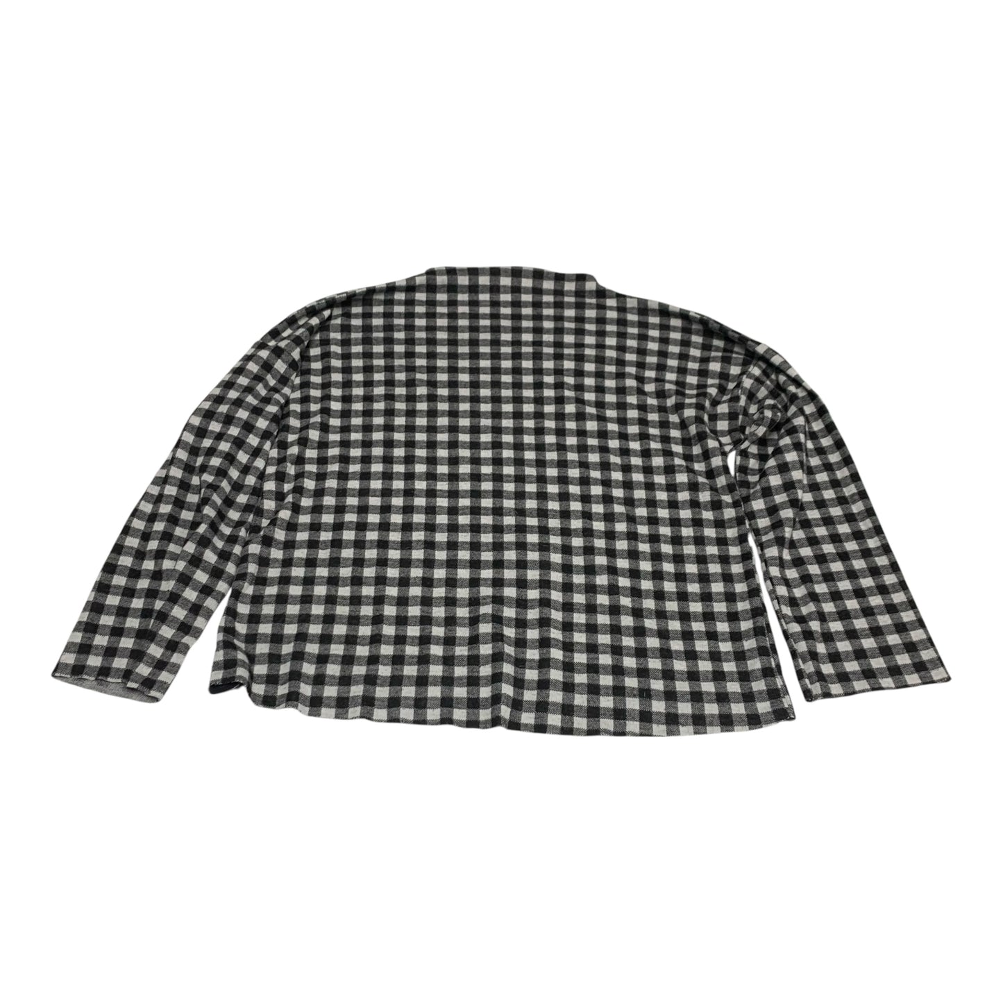 Top Long Sleeve By Zara In Plaid Pattern, Size: S