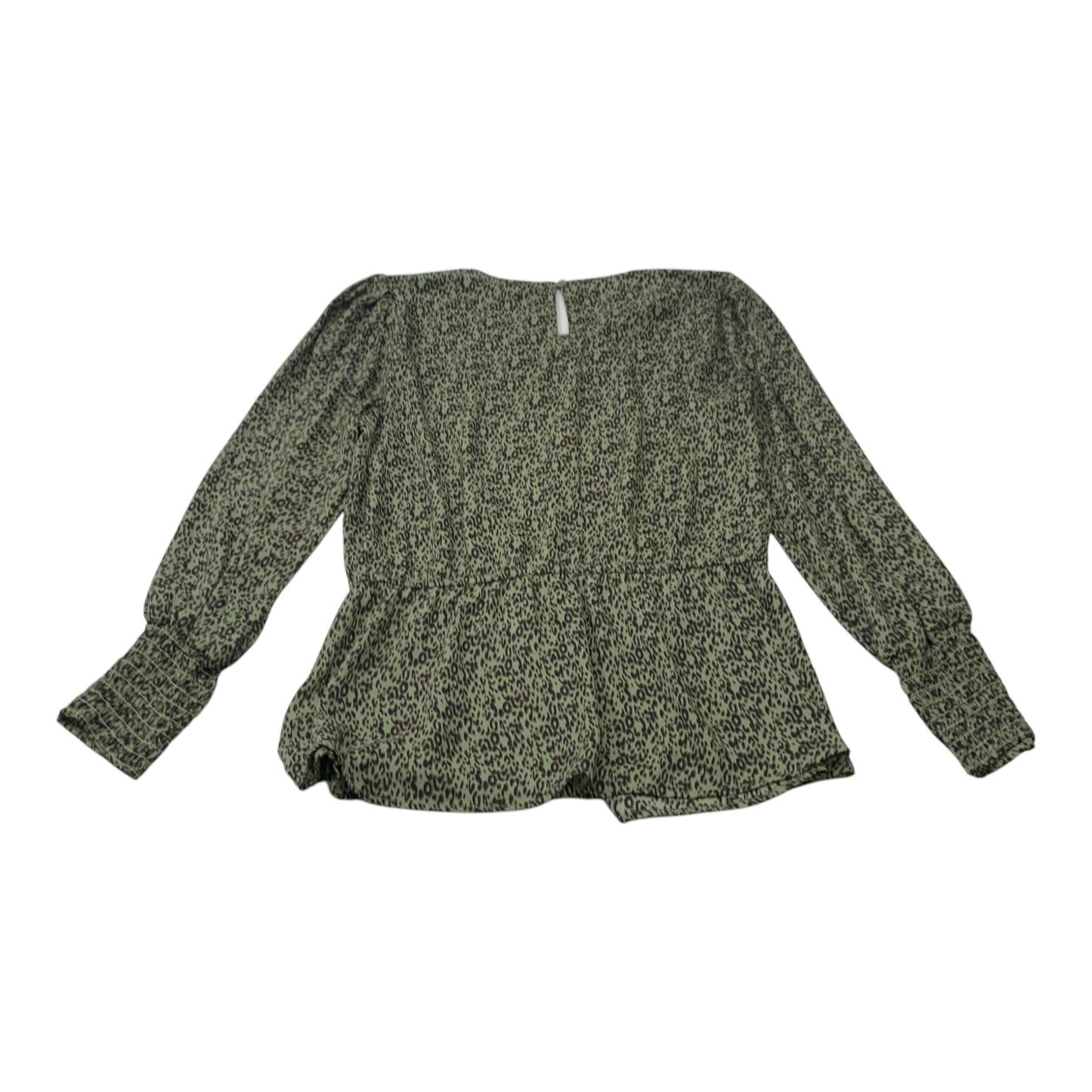 Top Long Sleeve By Pleione In Green, Size: S