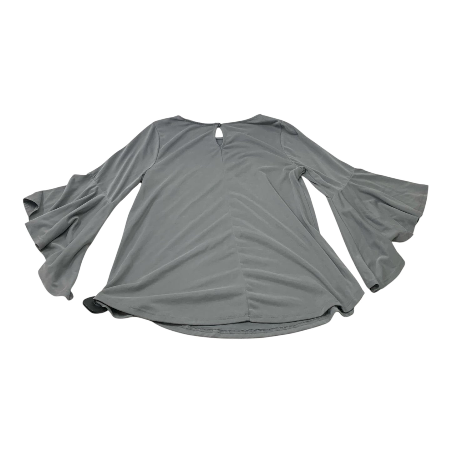 Top Long Sleeve By Green Envelope In Grey, Size: S