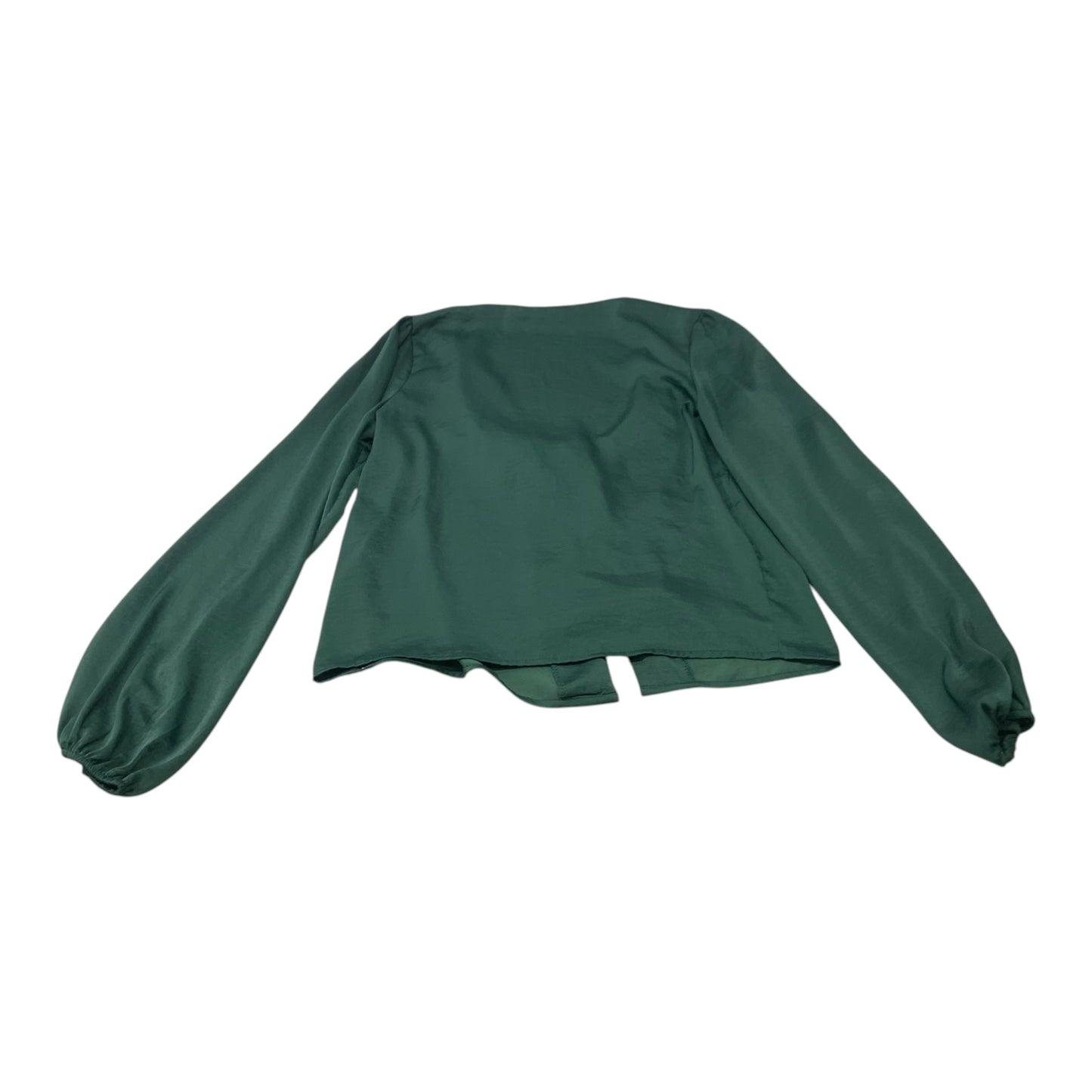 Blouse Long Sleeve By Forever 21 In Green, Size: S