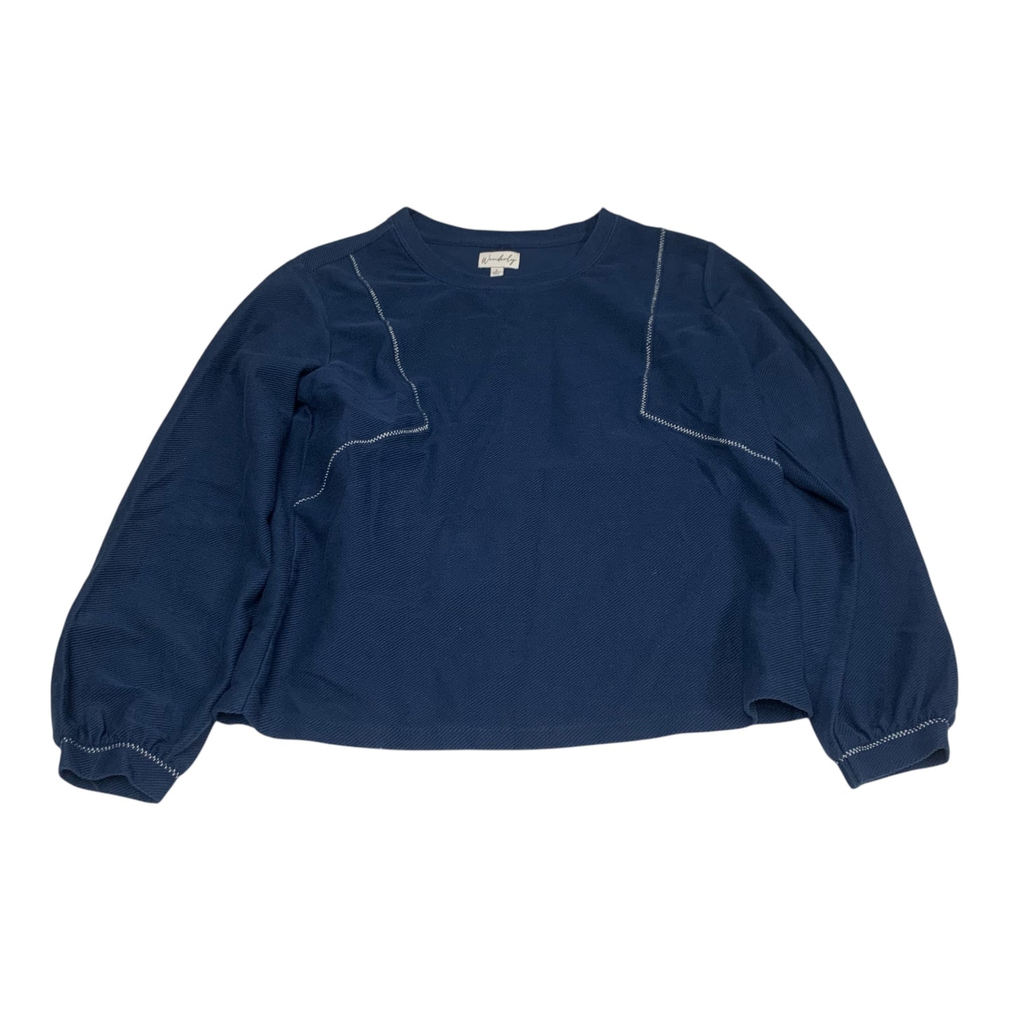 Top Long Sleeve By Wonderly In Navy, Size: S