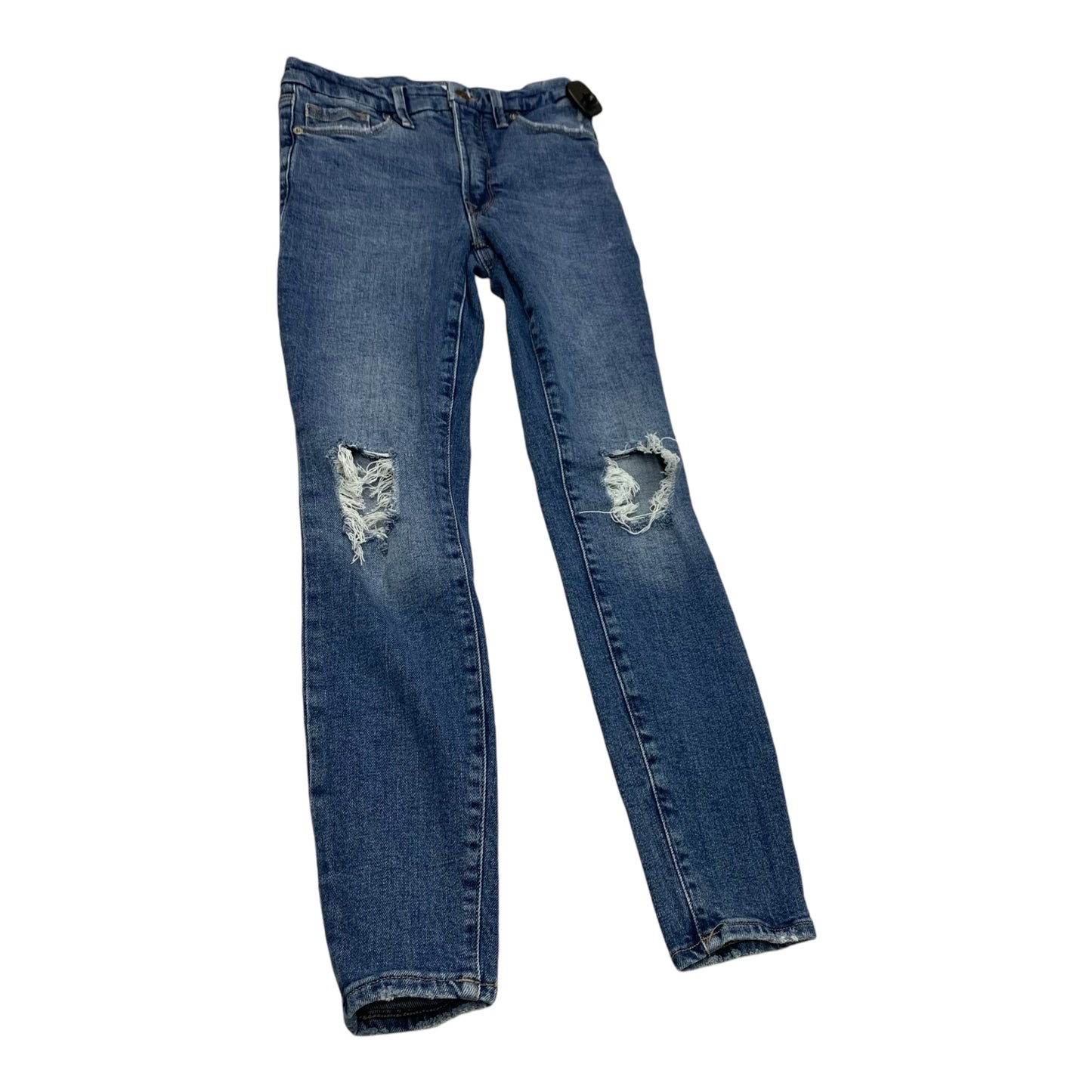 Jeans Skinny By Good American In Blue Denim, Size: 0