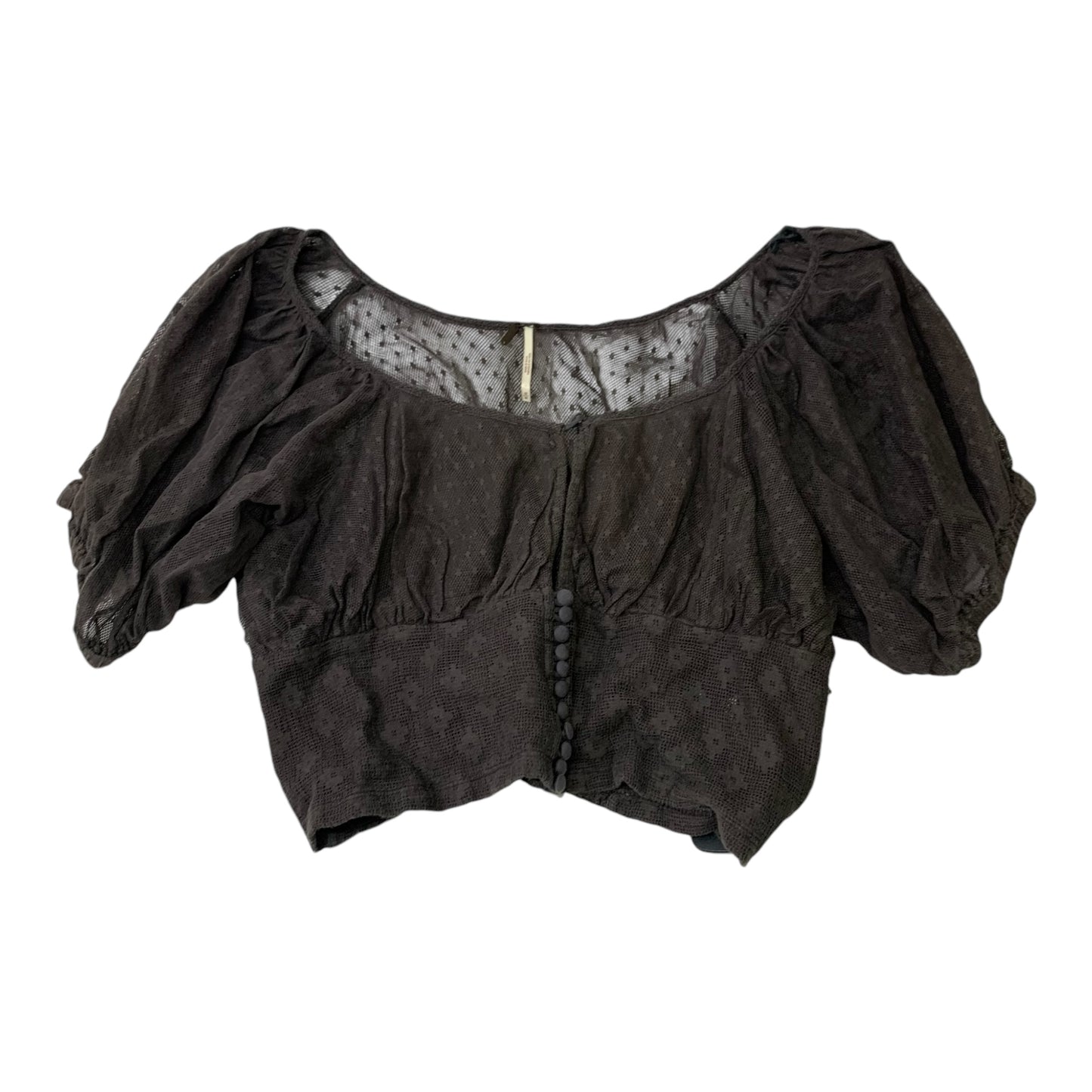 Top Short Sleeve By Free People In Brown, Size: M