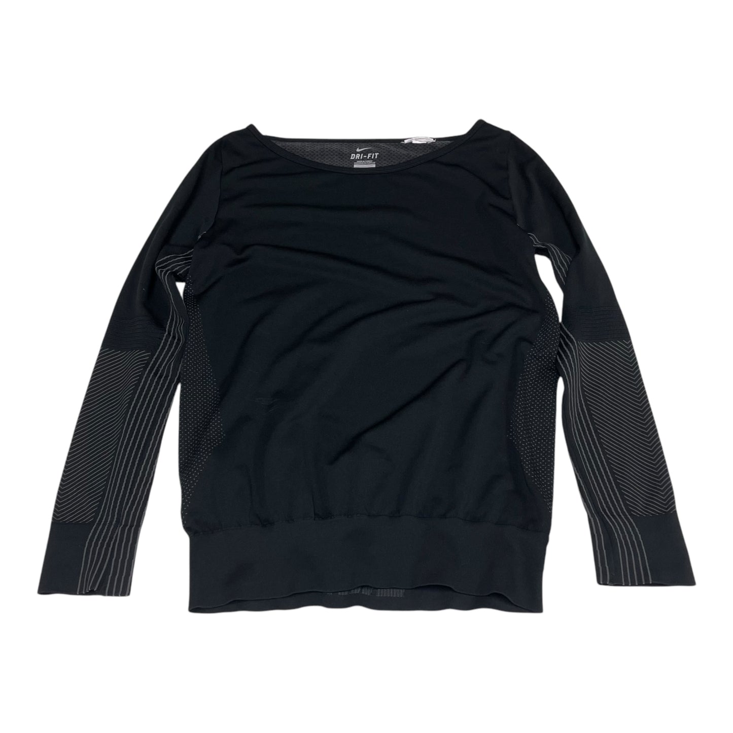 Athletic Top Long Sleeve Crewneck By Nike Apparel In Black, Size: S