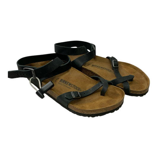 Sandals Flats By Birkenstock In Black, Size: 11