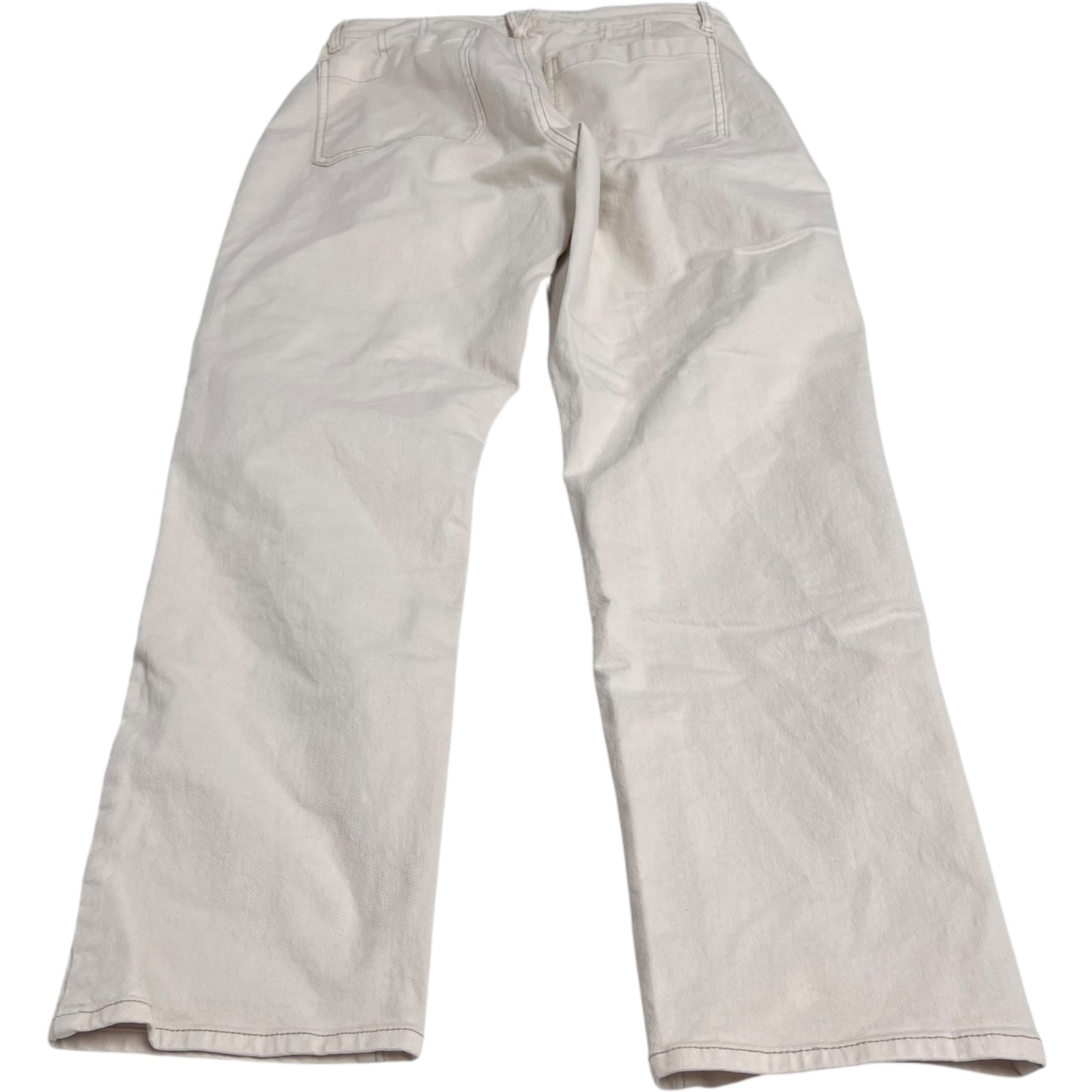 Jeans Straight By Loft In Cream Denim, Size: 8