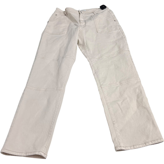 Jeans Straight By Loft In Cream Denim, Size: 8