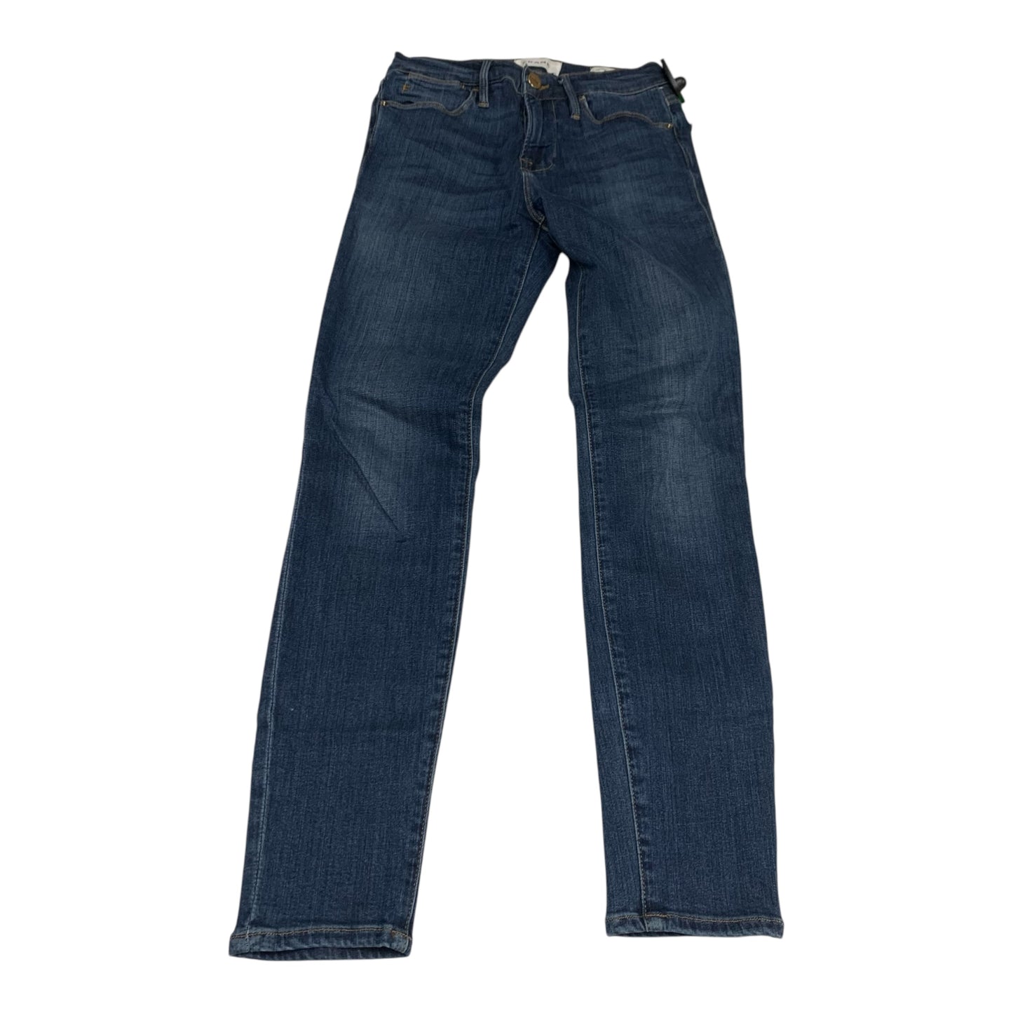 Jeans Skinny By Frame In Blue Denim, Size: 0