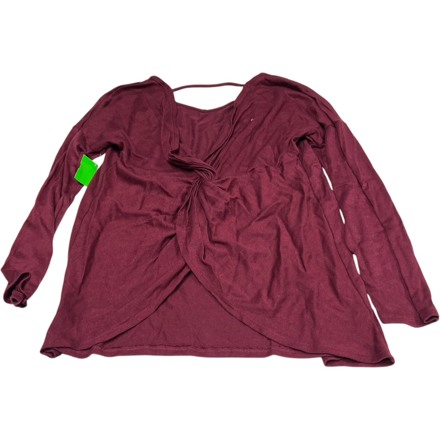 Top Long Sleeve By Shop Basic In Red, Size: Xl