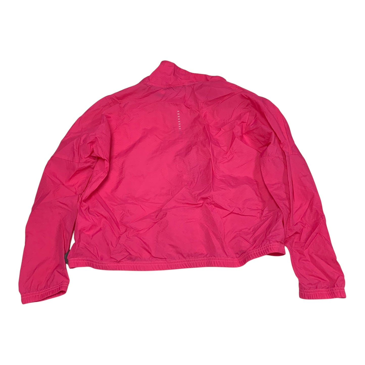 Athletic Top Long Sleeve Collar By Nike Apparel In Pink, Size: L