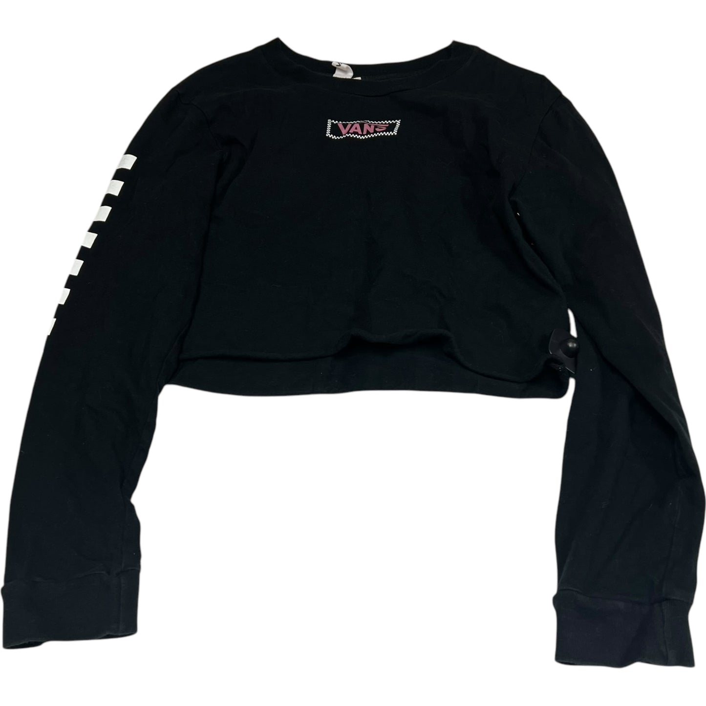 Top Long Sleeve By Vans In Black, Size: S