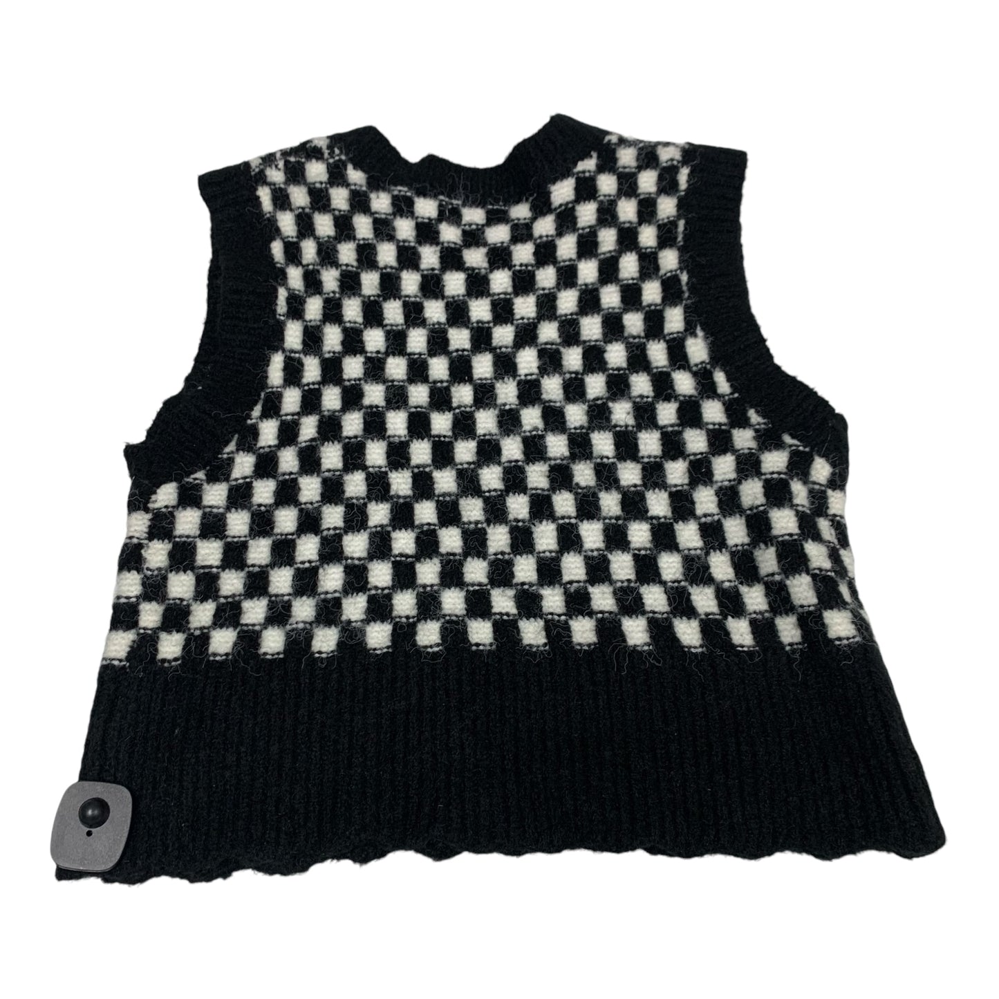 Vest Sweater By Vestique In Black & White, Size: S