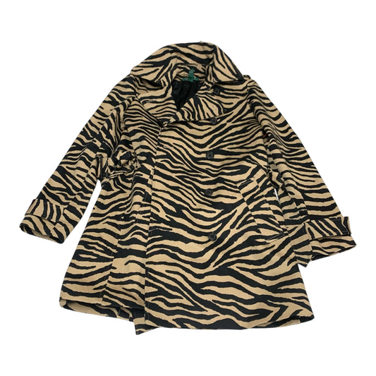 Coat Trench Coat By Lauren By Ralph Lauren In Animal Print, Size: M