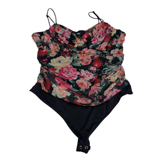 Bodysuit By Express In Floral Print, Size: Xl