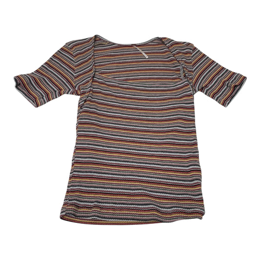 Top Short Sleeve By Free People In Striped Pattern, Size: M