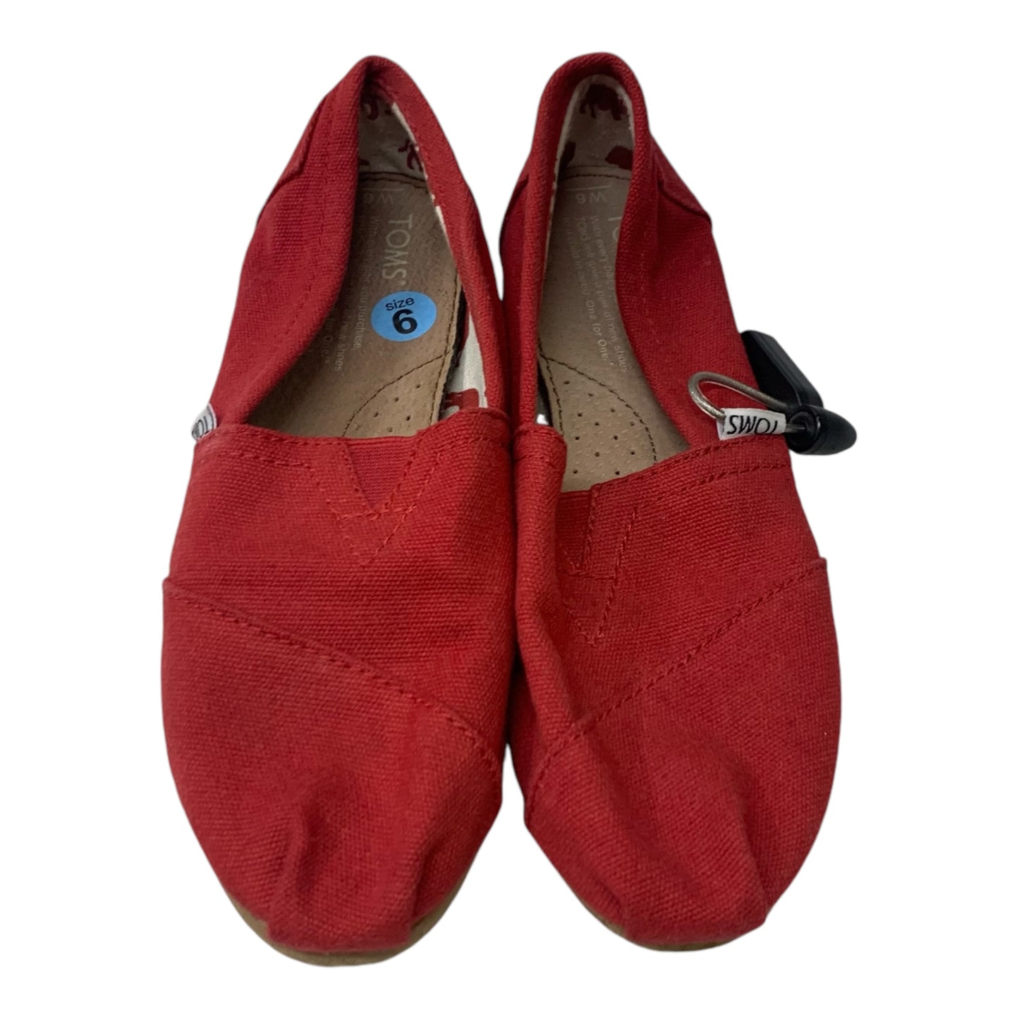 Shoes Flats By Toms In Red, Size: 6