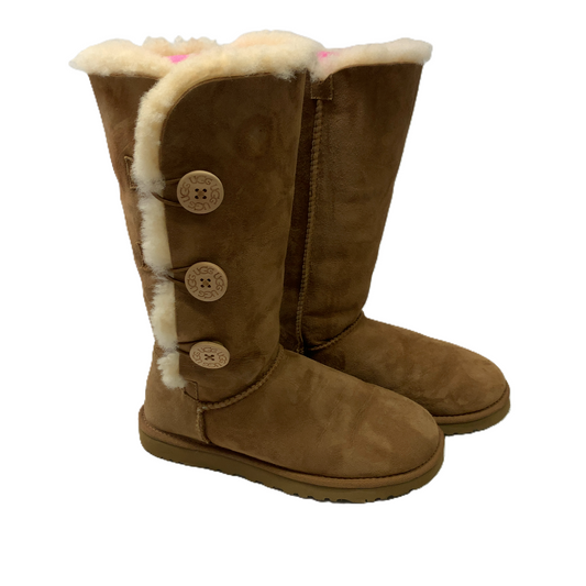 Brown & Cream  Boots Designer By Ugg  Size: 8