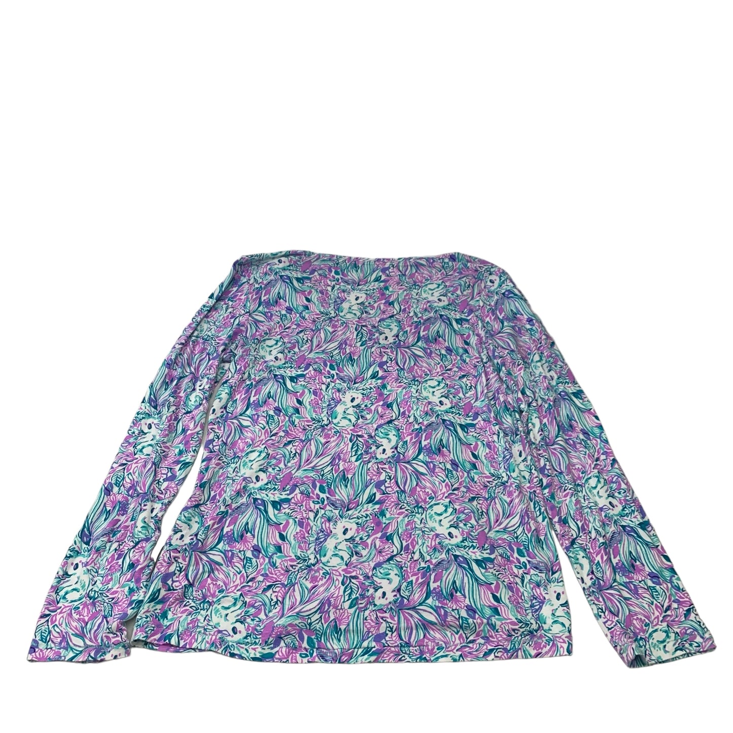 Top Long Sleeve Designer By Lilly Pulitzer In Blue & Purple, Size: M