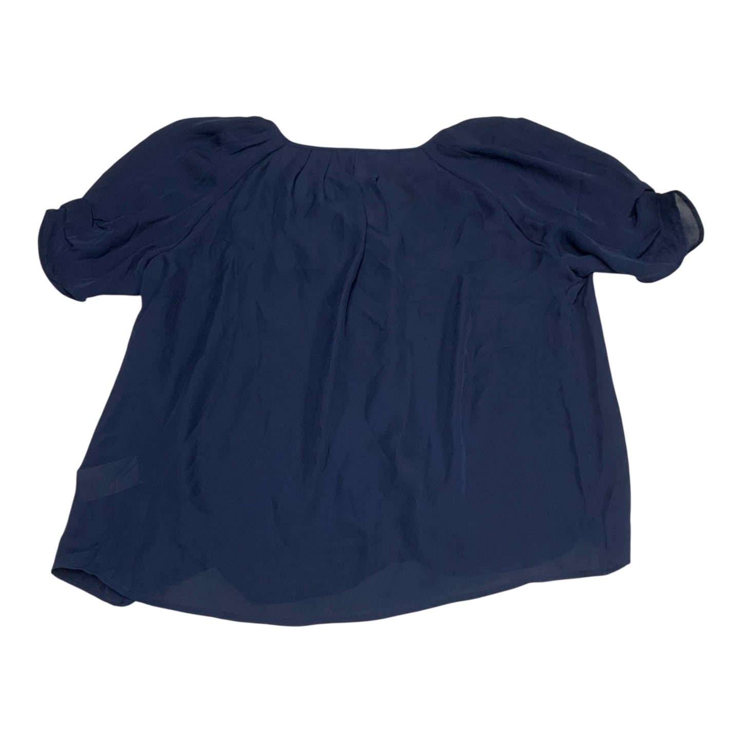 Blouse Short Sleeve By Joie In Navy, Size: L