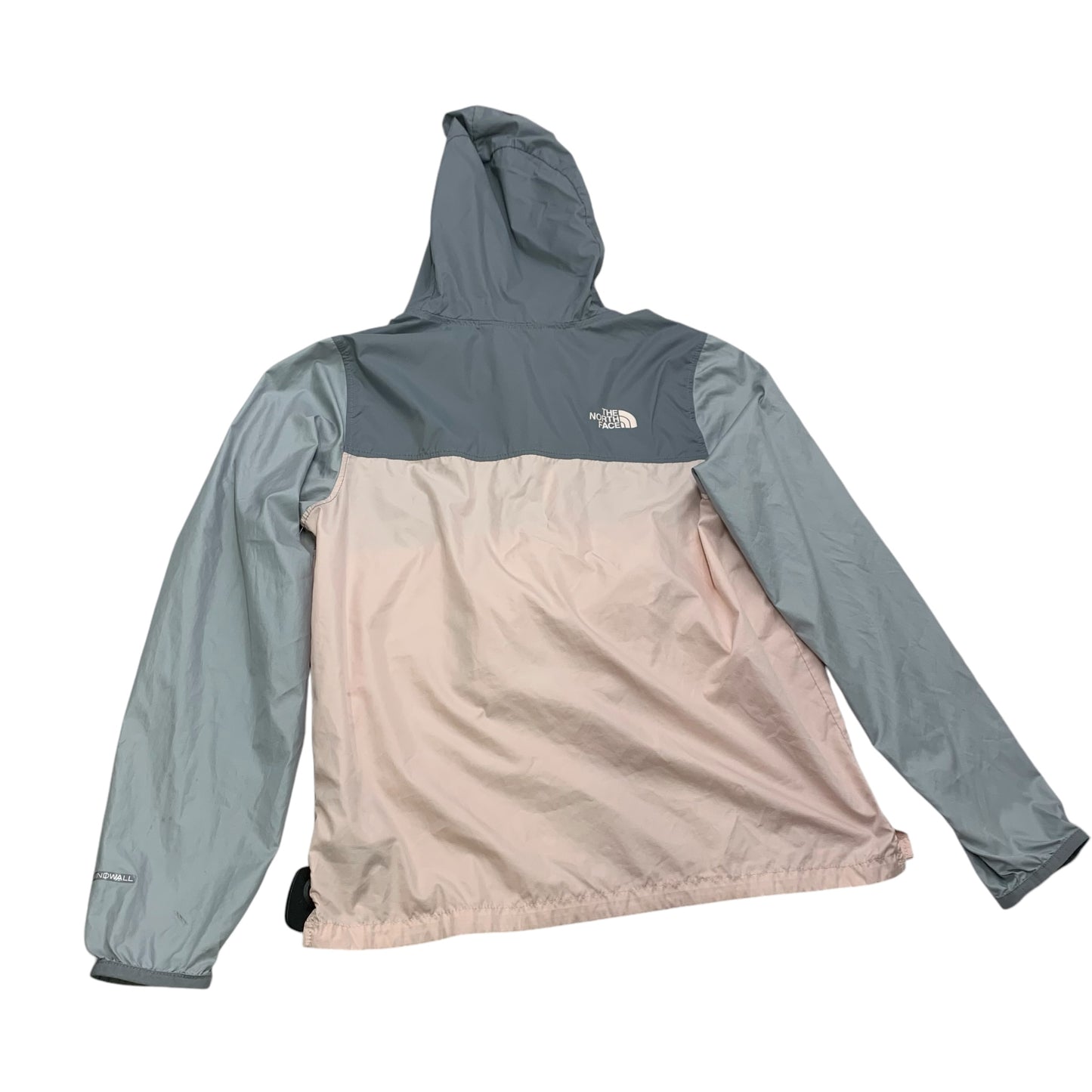 Jacket Windbreaker By The North Face In Grey & Pink, Size: L