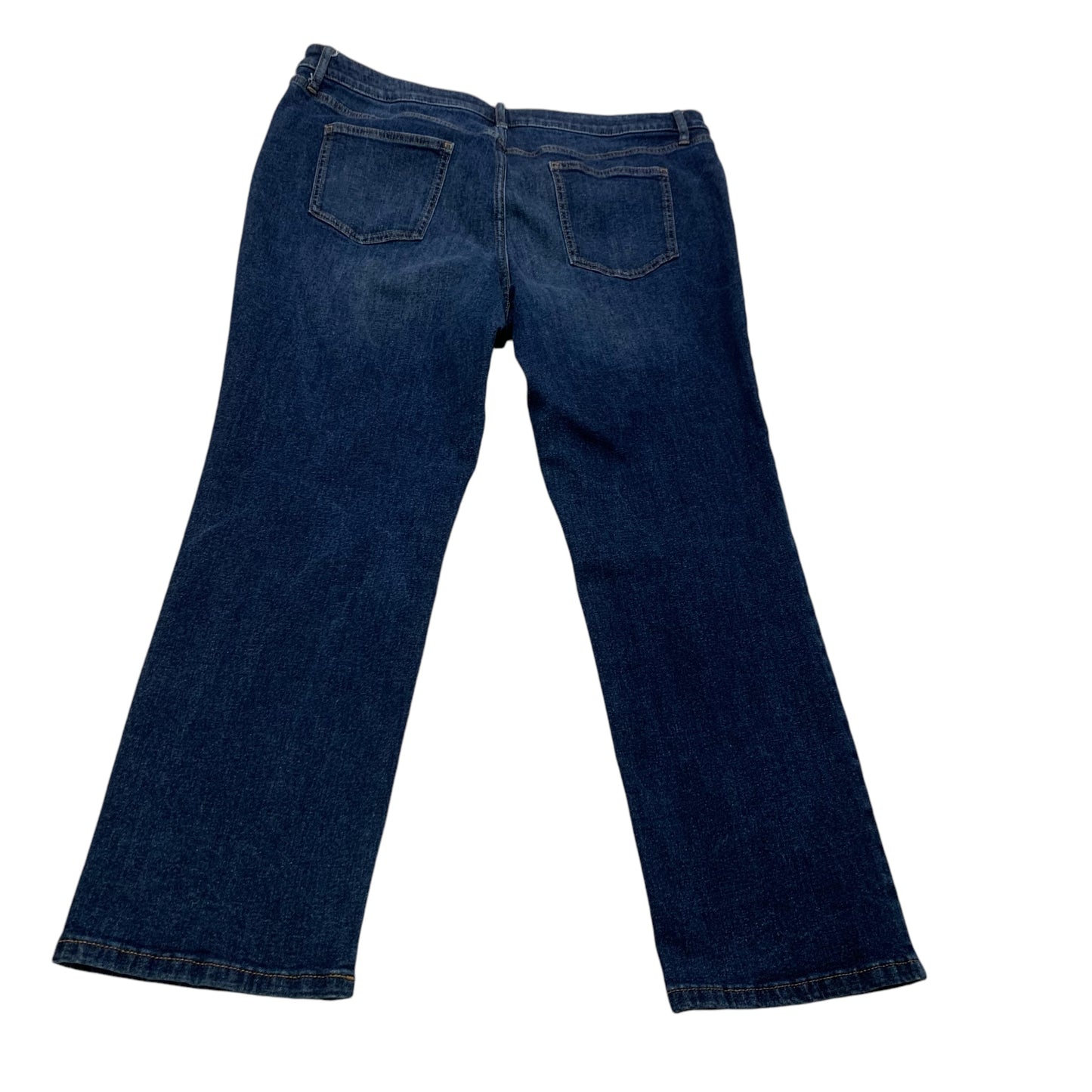 Jeans Straight By Simply Vera In Blue Denim, Size: 18