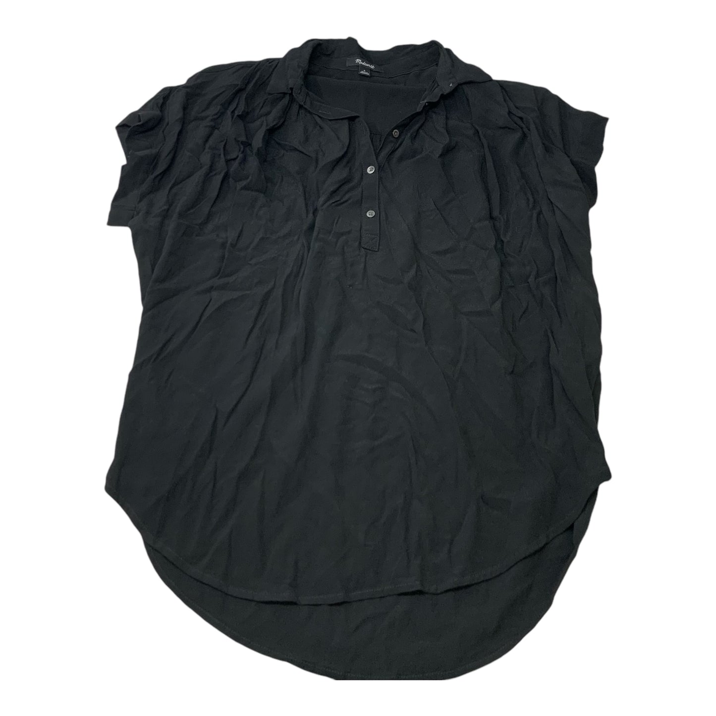 Blouse Short Sleeve By Madewell In Black, Size: S