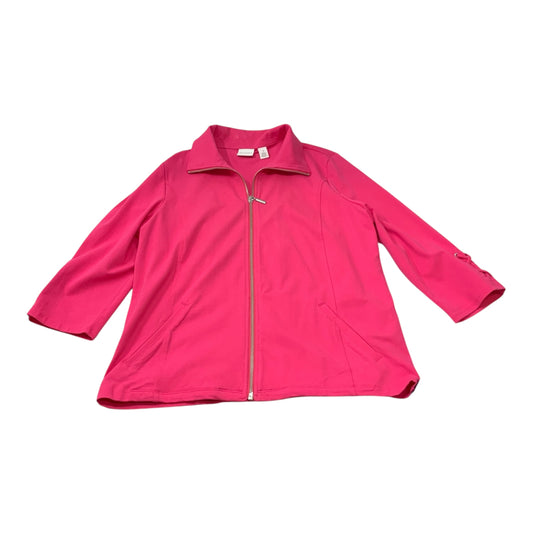 Athletic Jacket By Chicos In Pink, Size: M