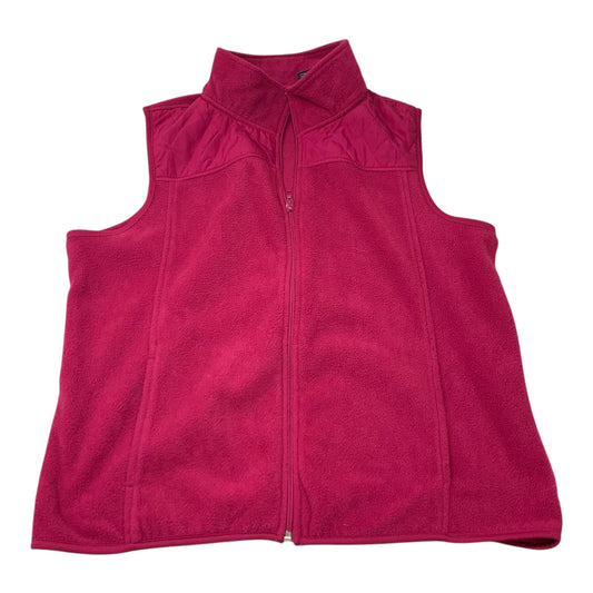 Vest Fleece By Bobbie Brooks In Pink, Size: L