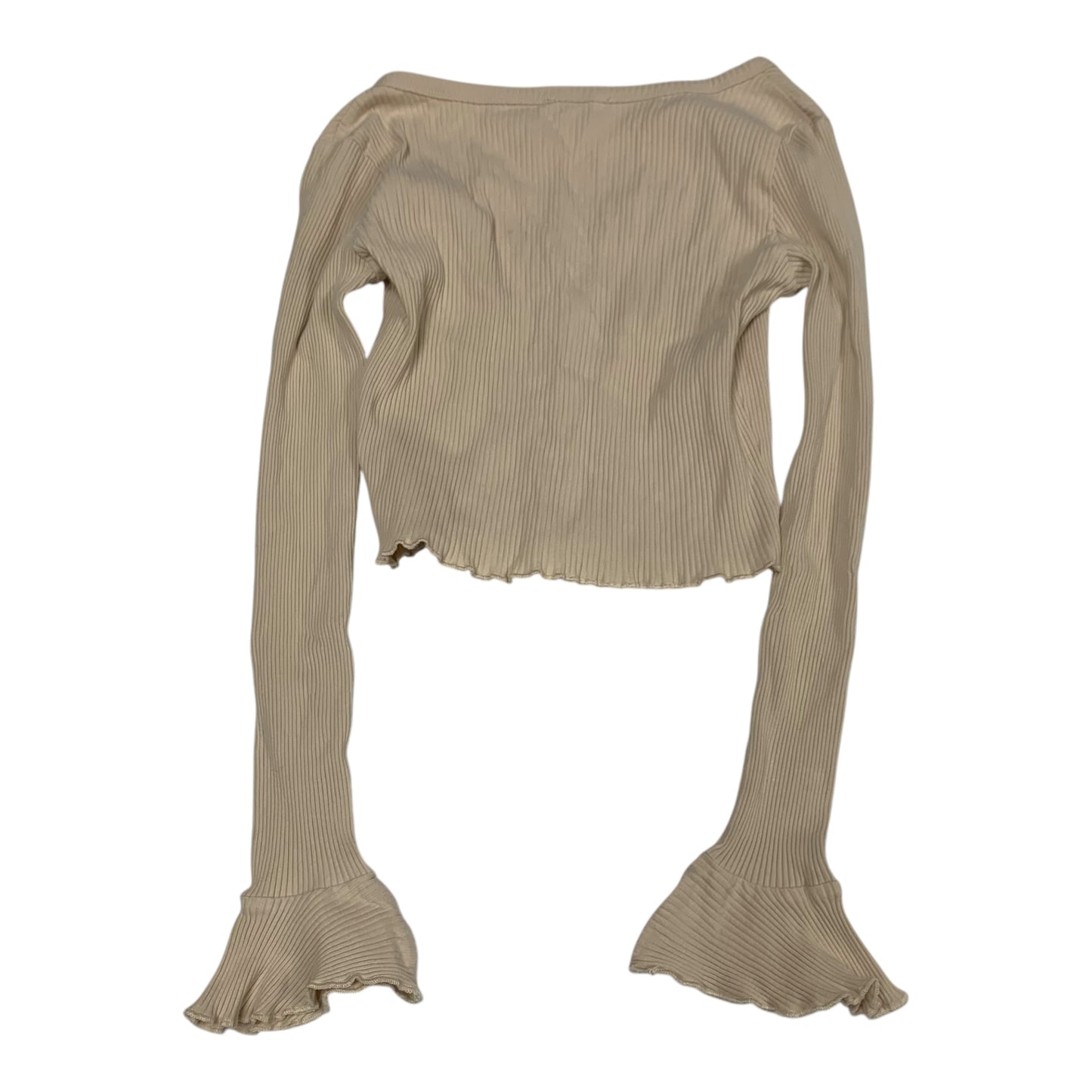 Top Long Sleeve By Girl and The Sea In Beige, Size: M