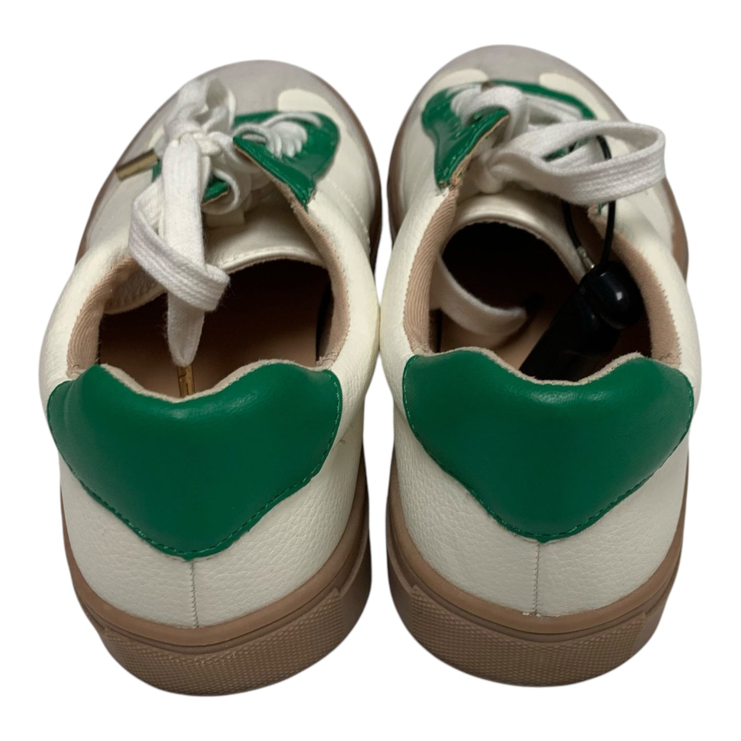 Shoes Sneakers By Loft In Green & White, Size: 7