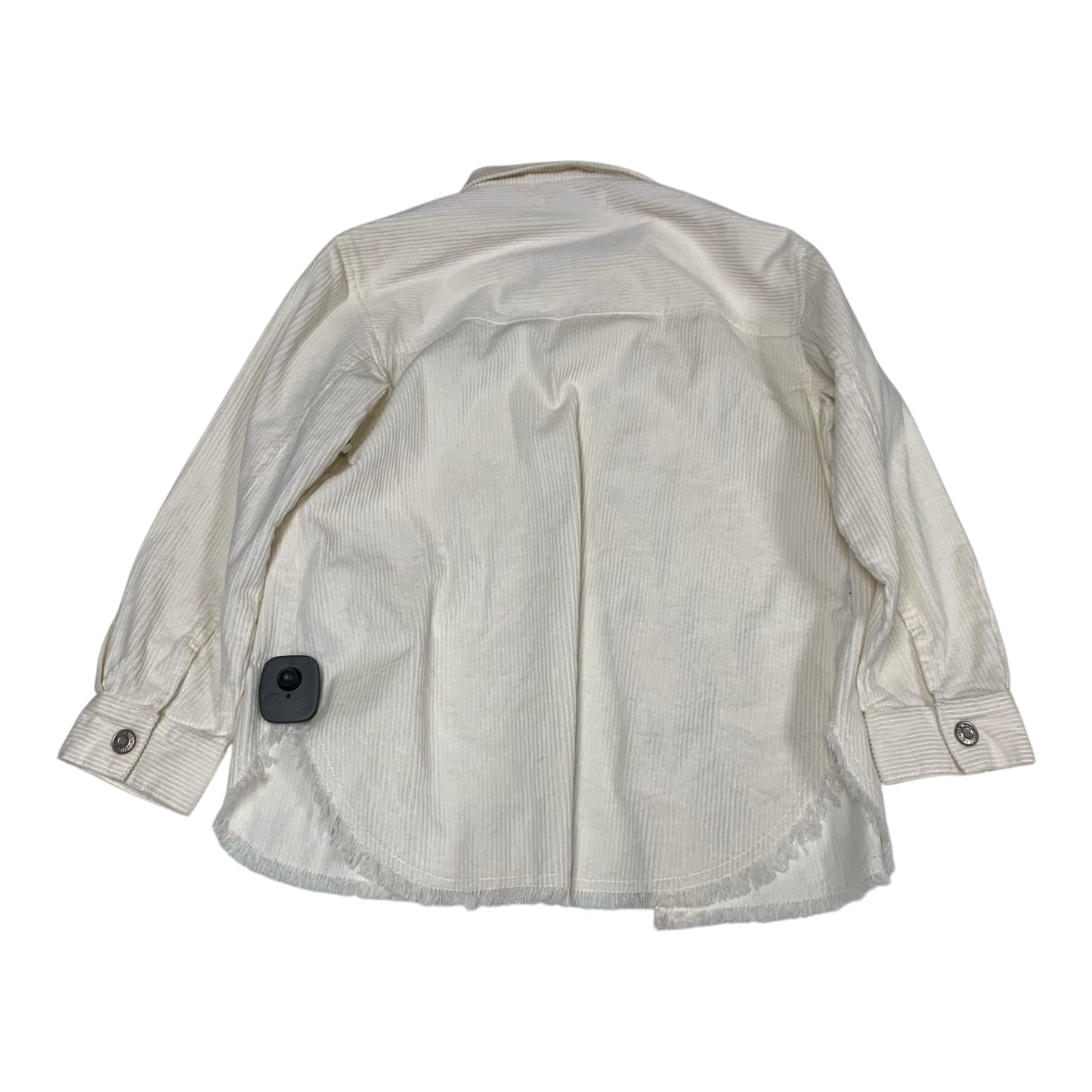 Jacket Shirt By Zara In Cream, Size: XXS