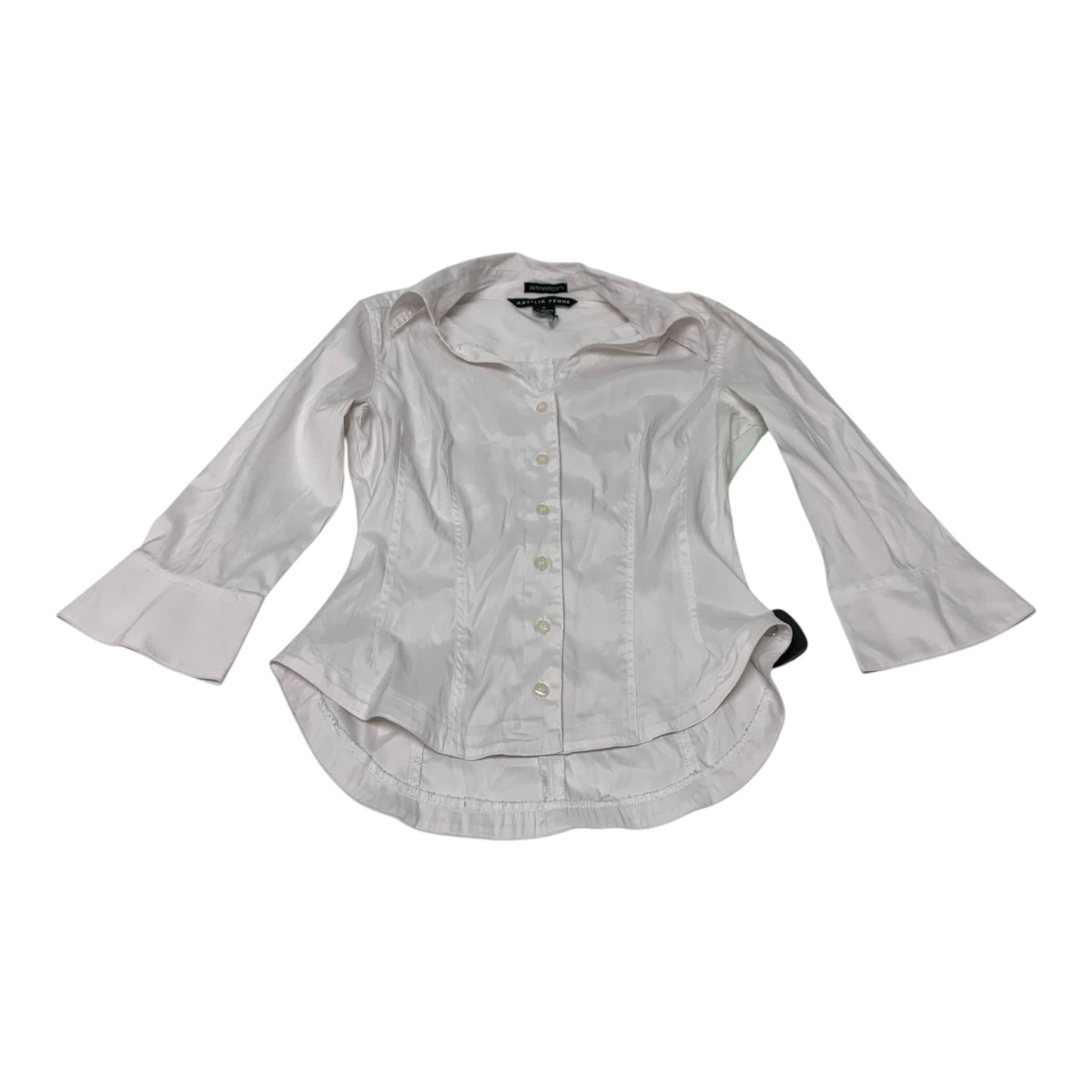 Top Long Sleeve By Antilia Femme In White, Size: S