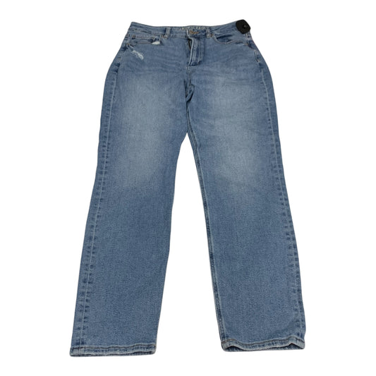 Jeans Straight By American Eagle In Blue Denim, Size: 10