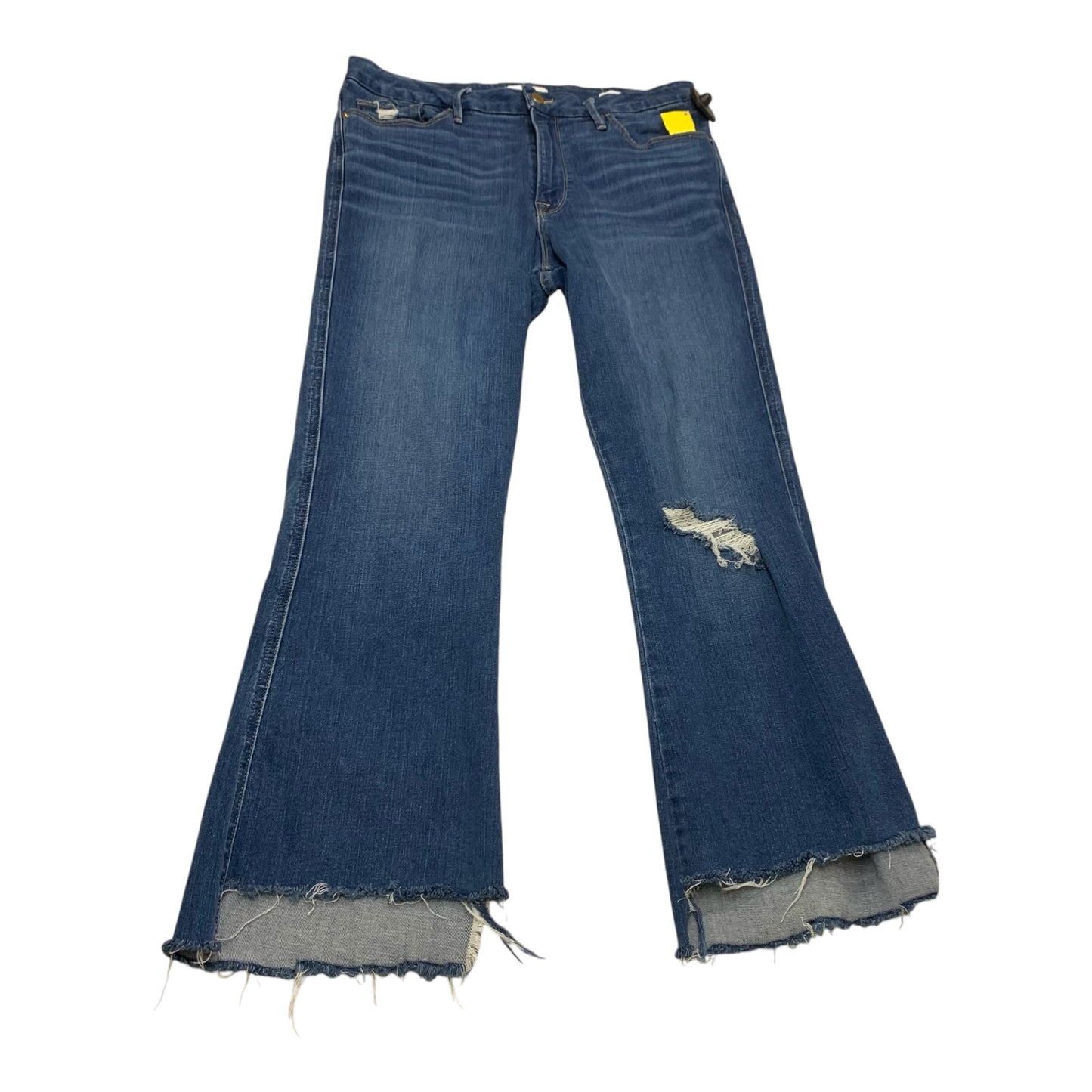 Jeans Boot Cut By Frame In Blue Denim, Size: 14