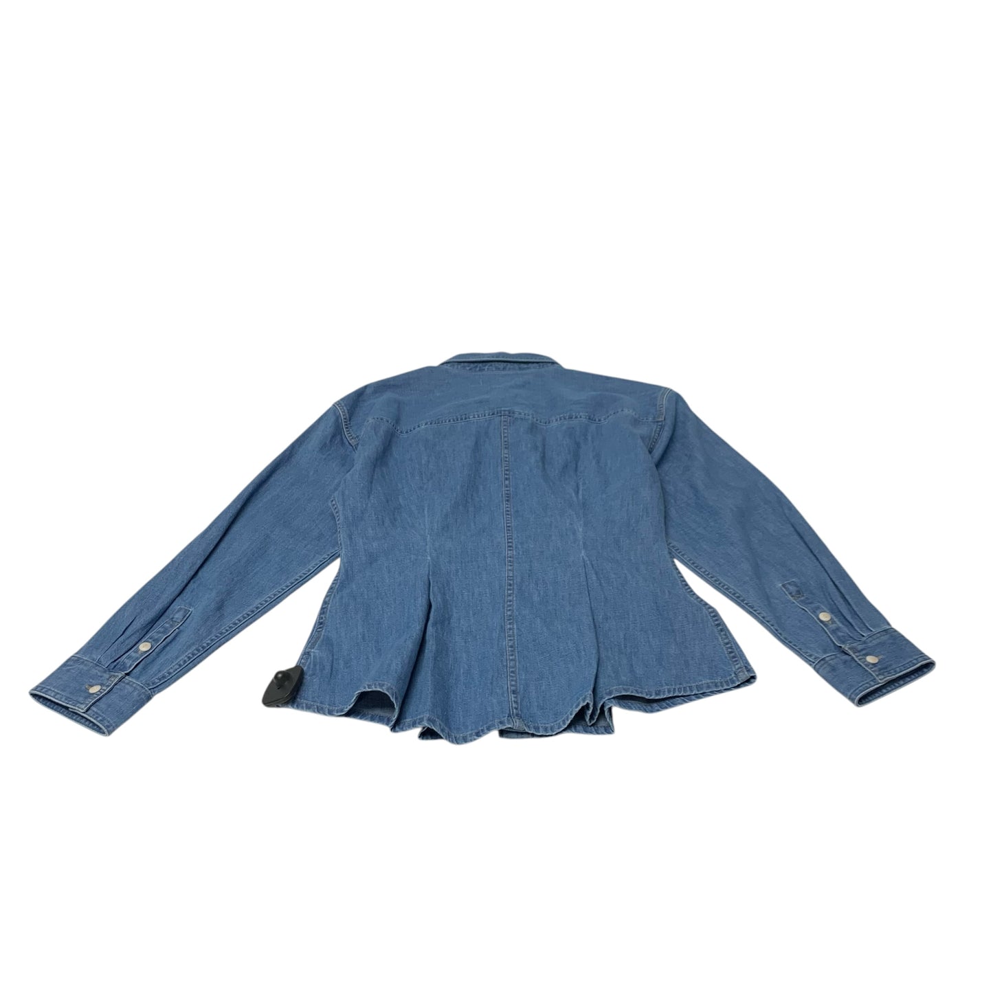 Top Long Sleeve By Madewell In Blue Denim, Size: S