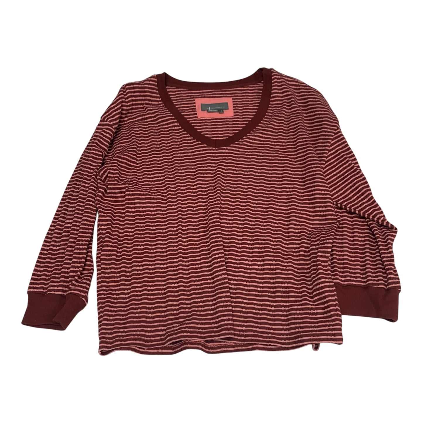 Top Long Sleeve By Anthropologie In Red, Size: M