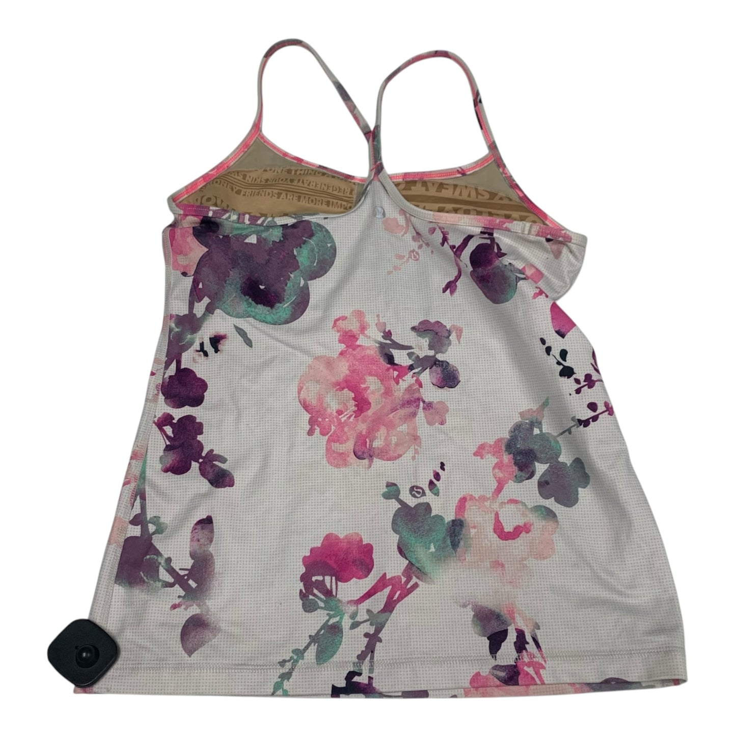 Athletic Tank Top By Lululemon In Floral Print, Size: S