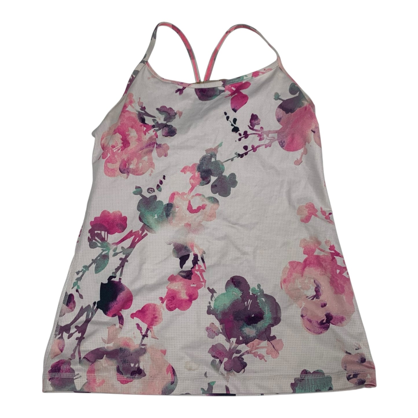 Athletic Tank Top By Lululemon In Floral Print, Size: S