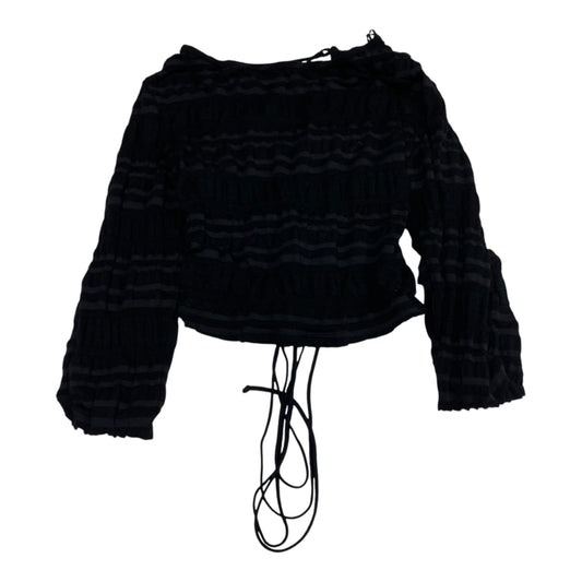 Top Long Sleeve By Free People In Black, Size: M