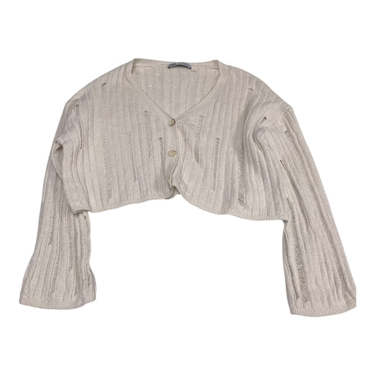 Sweater Cardigan By Zara In White, Size: S