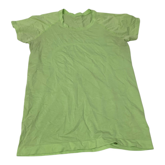 Athletic Top Short Sleeve By Lululemon In Green, Size: S