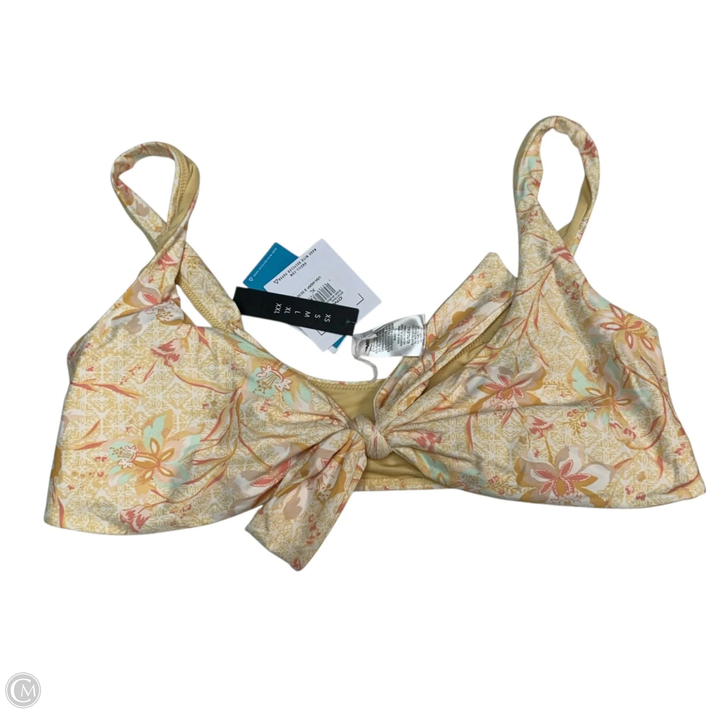 Swimsuit Top By Oneill In Yellow, Size: Xl