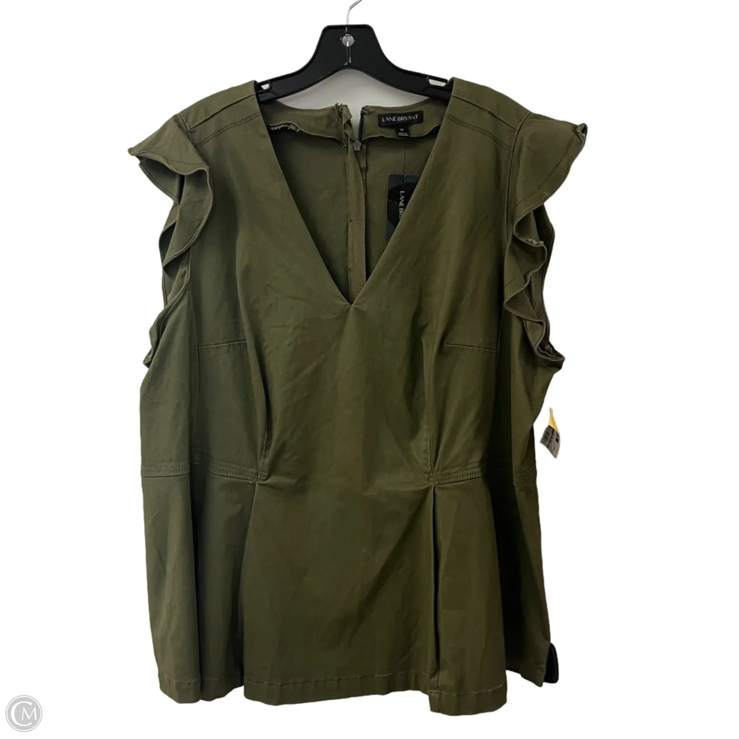 Top Sleeveless By Lane Bryant In Green, Size: 3x