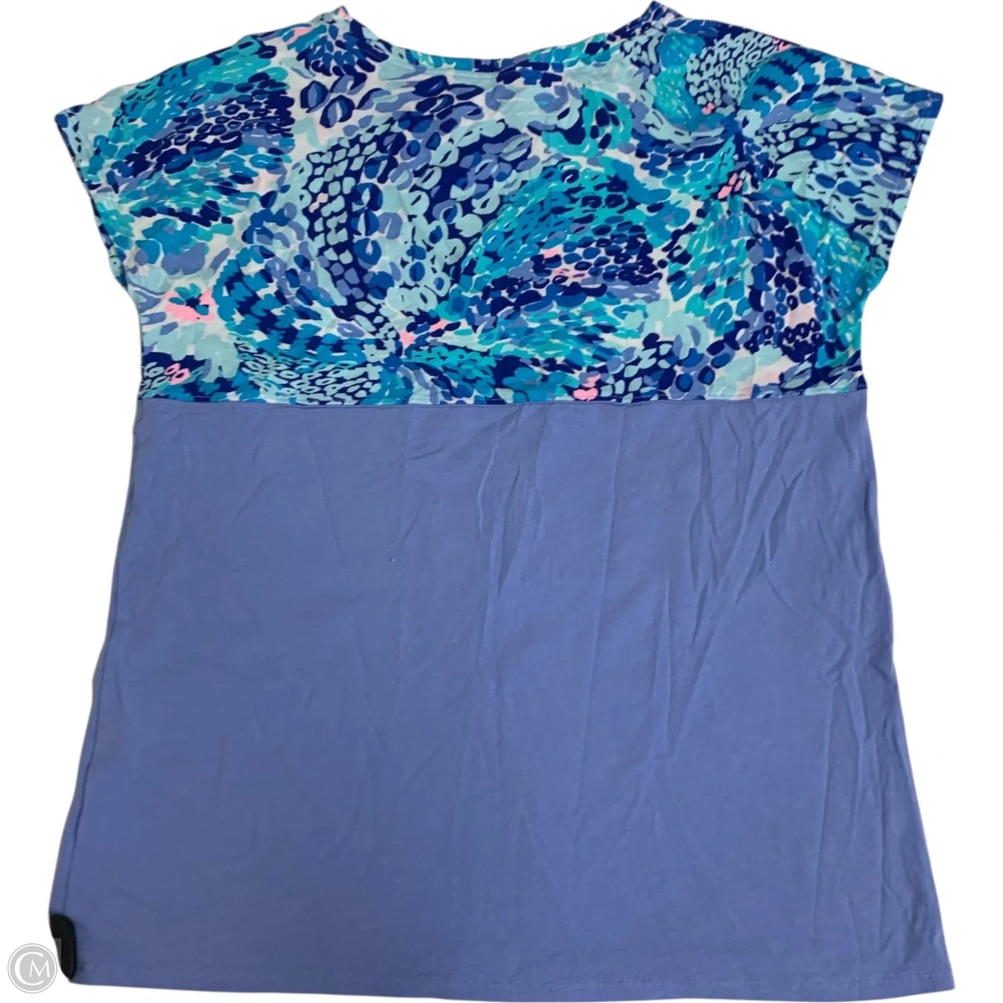 Top Short Sleeve Designer By Lilly Pulitzer In Blue, Size: S