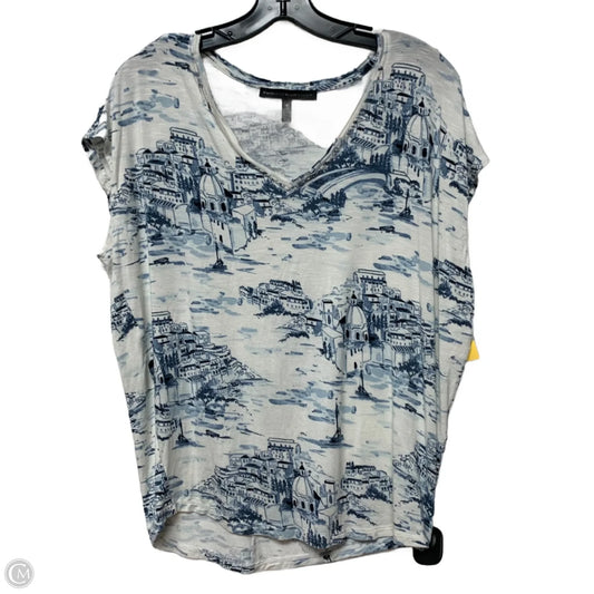 Top Short Sleeve By White House Black Market In Blue & White, Size: S