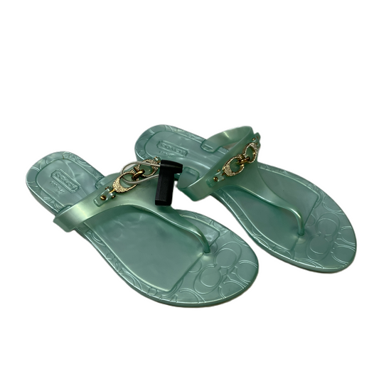 Blue  Sandals Designer By Coach  Size: 7