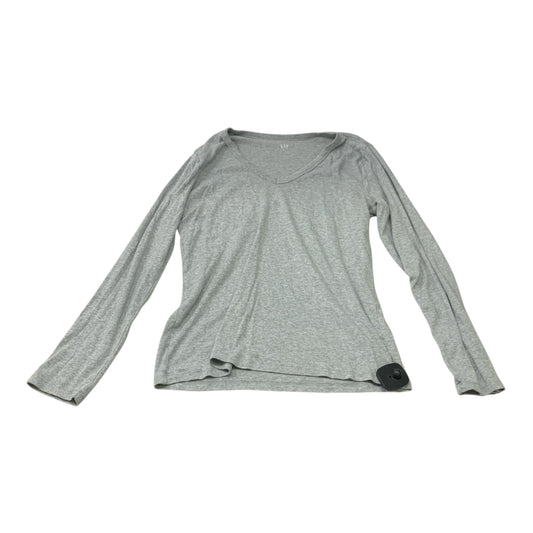 Top Long Sleeve Basic By Gap In Grey, Size: L