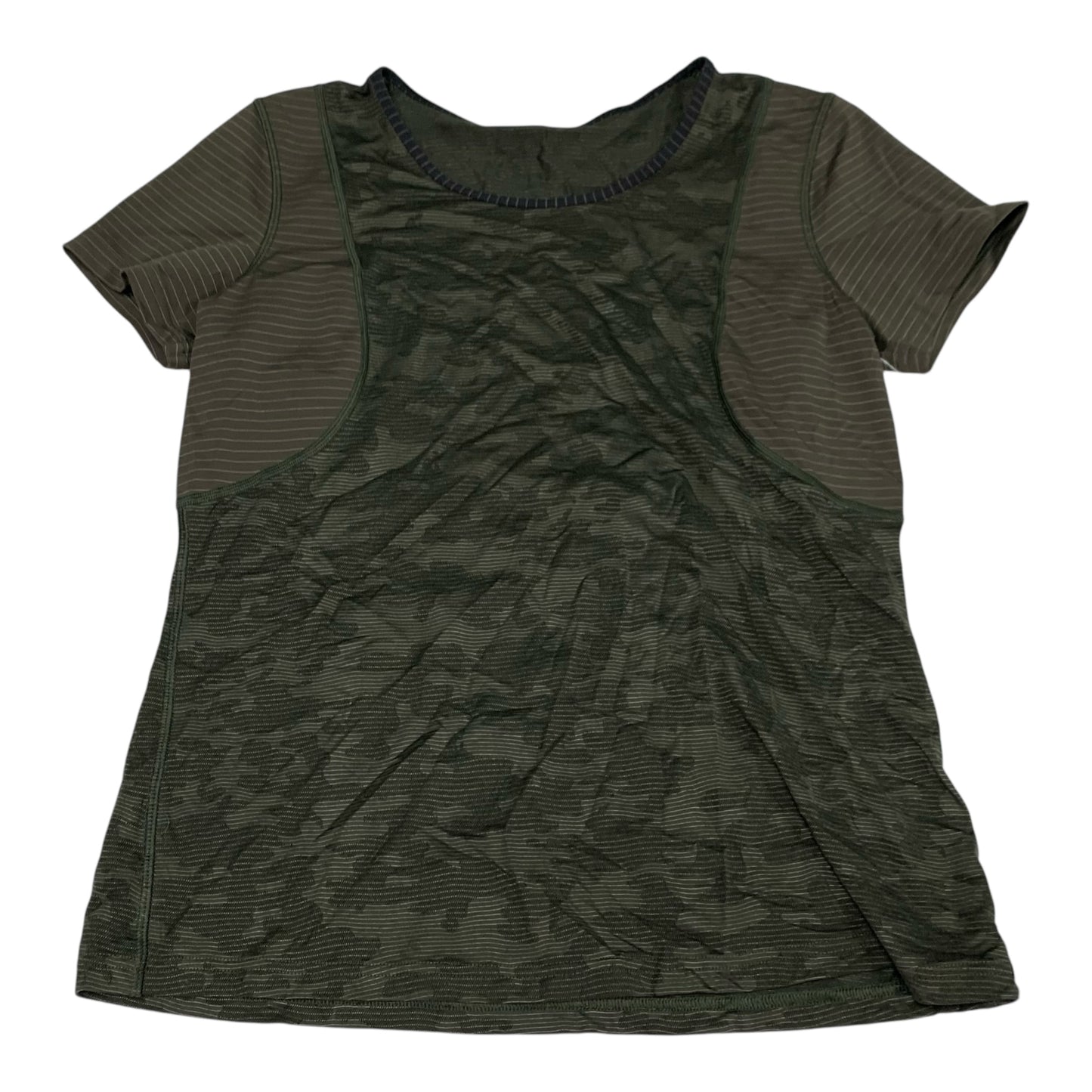 Athletic Top Short Sleeve By Lululemon In Camouflage Print, Size: S