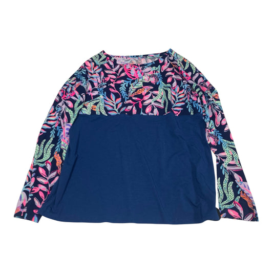 Top Long Sleeve Designer By Lilly Pulitzer In Navy, Size: M