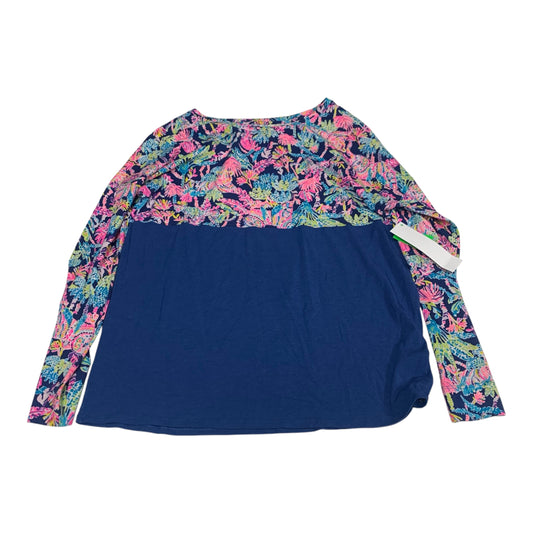 Top Long Sleeve Designer By Lilly Pulitzer In Navy, Size: M